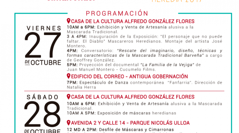 Festival Ciudad Mascarera Heredia 2017