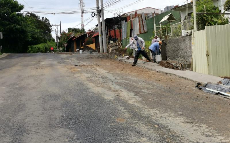 obras de mejora calle La Cuesta