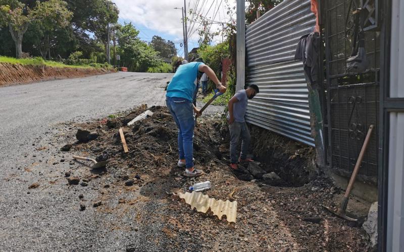obras de mejora calle La Cuesta