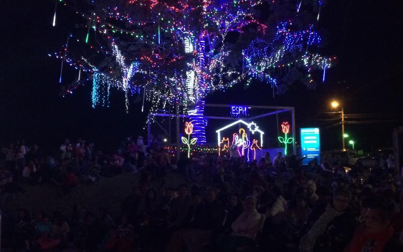 Actividad Iluminación Árbol de Navidad del Hospital San Vicente de Paúl Árbol iluminado