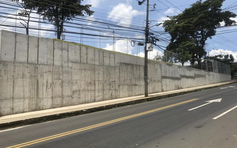 Diseño y construcción de muro en Urbanización La Aurora
