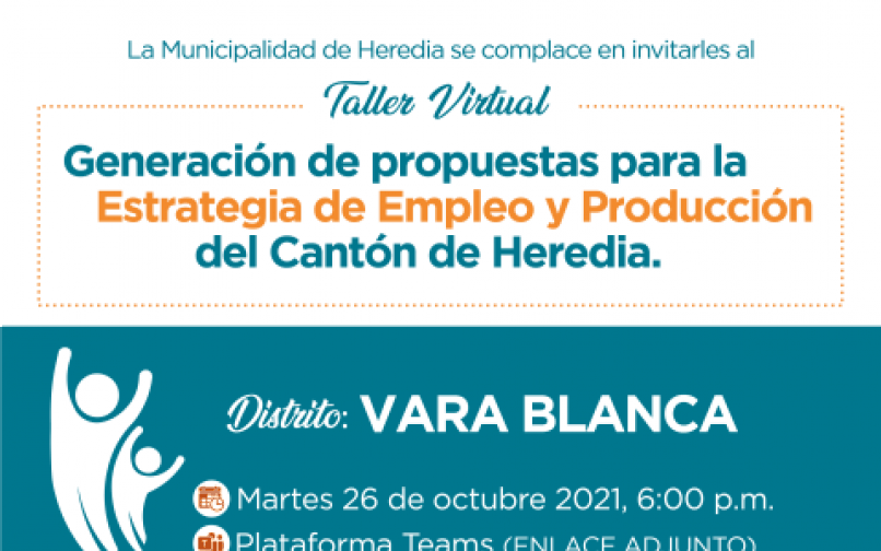 Taller Virtual: Estrategia de Empleo y Producción del Cantón de Heredia