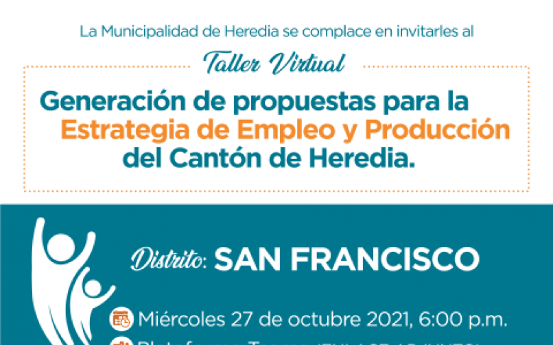 Taller Virtual: Estrategia de Empleo y Producción del Cantón de Heredia