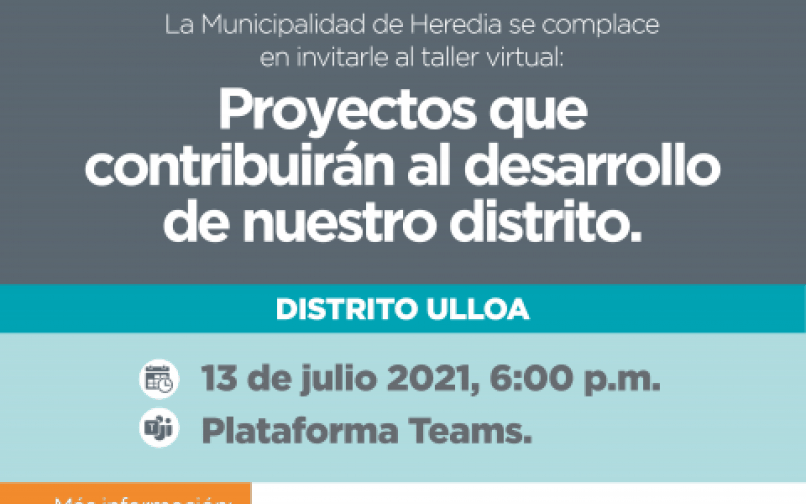 Proyectos que contribuirán al desarrollo de nuestro distrito