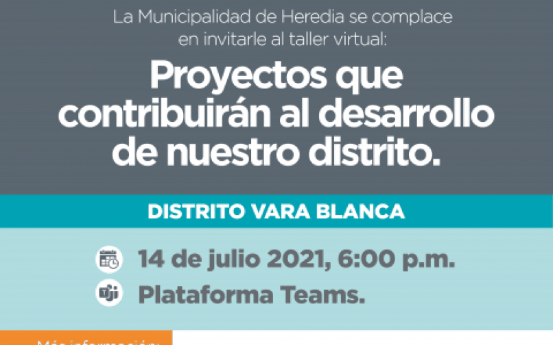 Proyectos que contribuirán al desarrollo de nuestro distrito