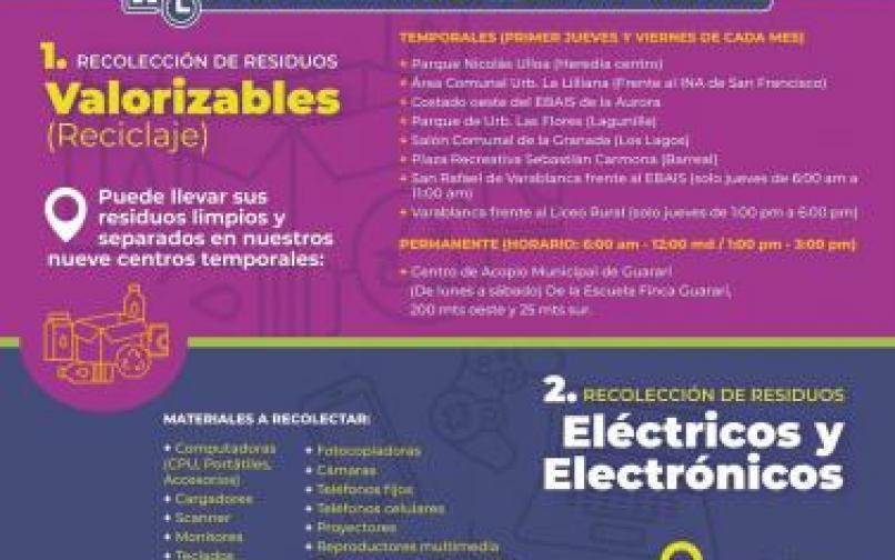 Campaña de recolección de residuos valorizables y electrónicos